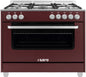 Multifunktionsherd Gas/Elektro  Modell TS95C61LVI bordeaux | Saro 331-10555