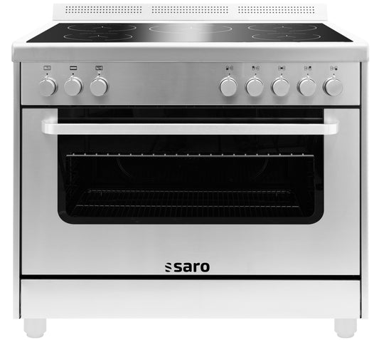 Induktionsherd +Elektrobackofen  Modell TS95IND61X silber | Saro 331-1200