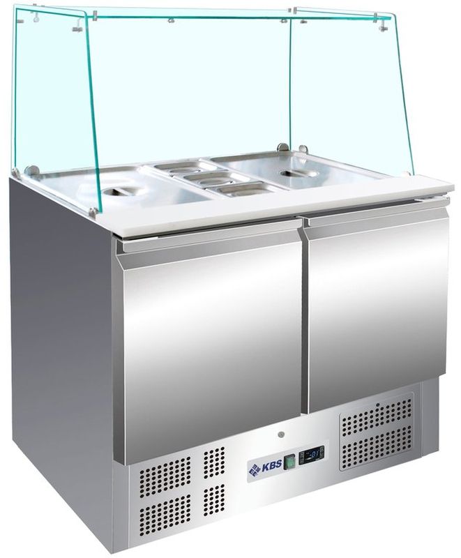 Saladette gerader Glasaufbau KBS 908 | KBS 340212 - KBS Gastrotechnik
