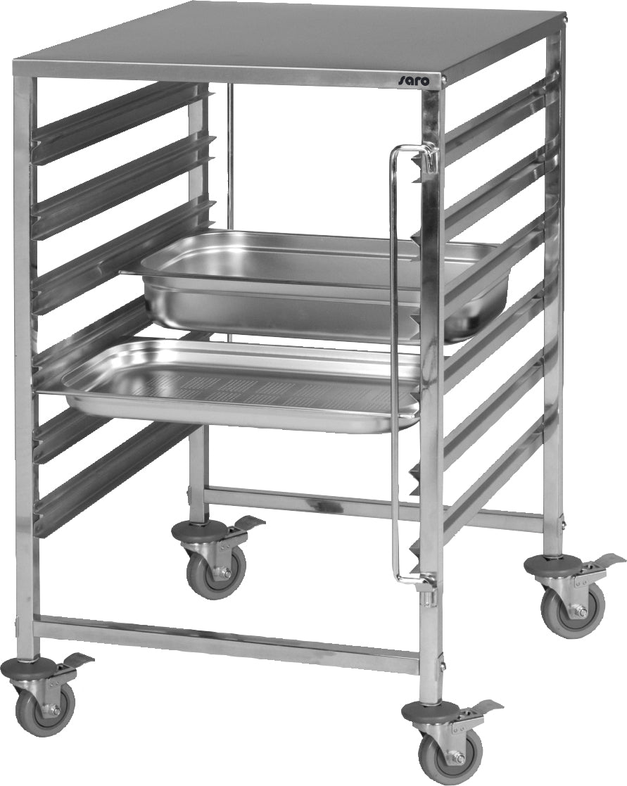 Regalwagen mit Edelstahlarbeitsfläche  Modell NOEL | Saro 350-1015