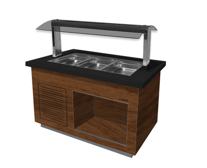 Heißes Buffet  Modell PREMIUM LINE SB-H130 Walnuss | Saro 366-2300 - Ansicht 2 | Saro