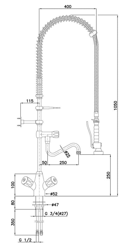 Zweigriffmischer 26L-1801B | Bartscher 400136 - Bartscher