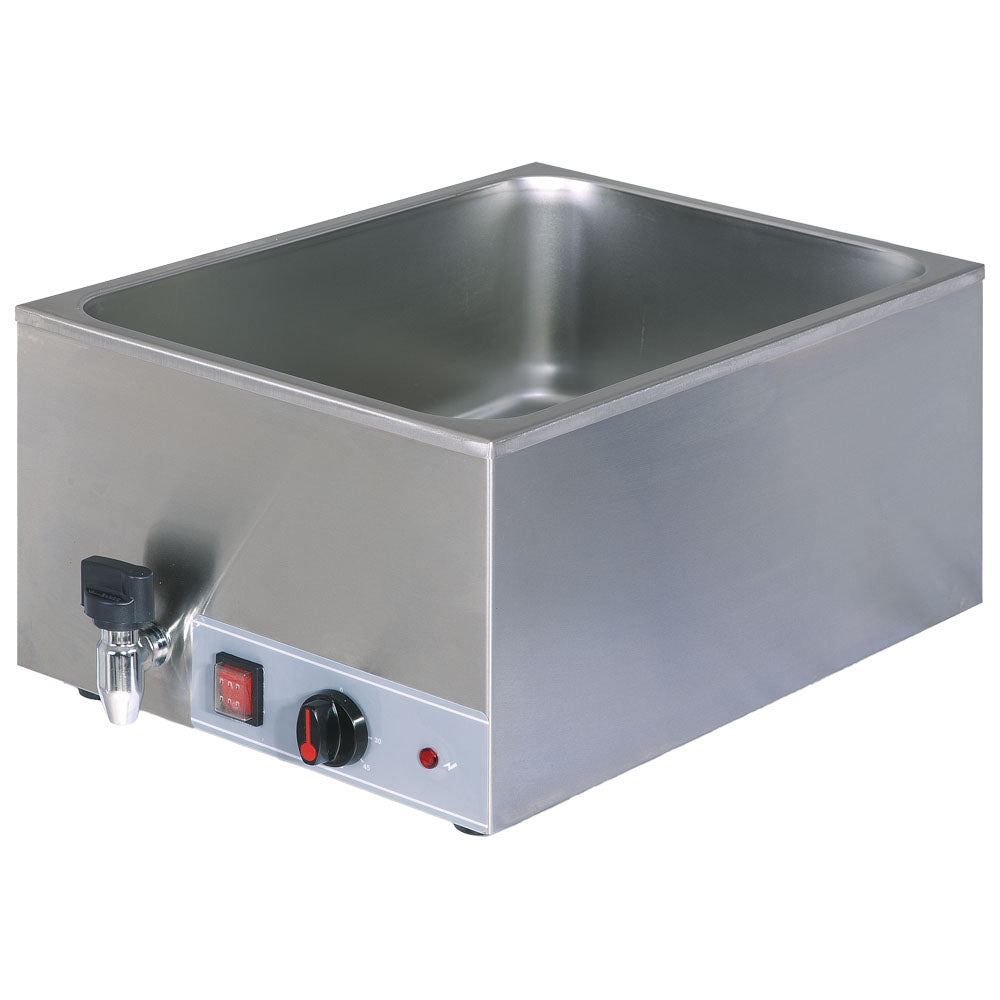 Elektro-Bainmarie mit Ablasshahn, Tischmodell, 1 Becken GN 1/1 H=150 mm — Virtus 4042
