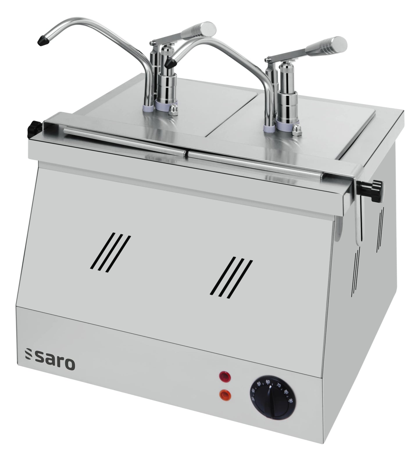 Bainmarie 2X1/4 GN 200 mit Dispenser  Modell BM-0214