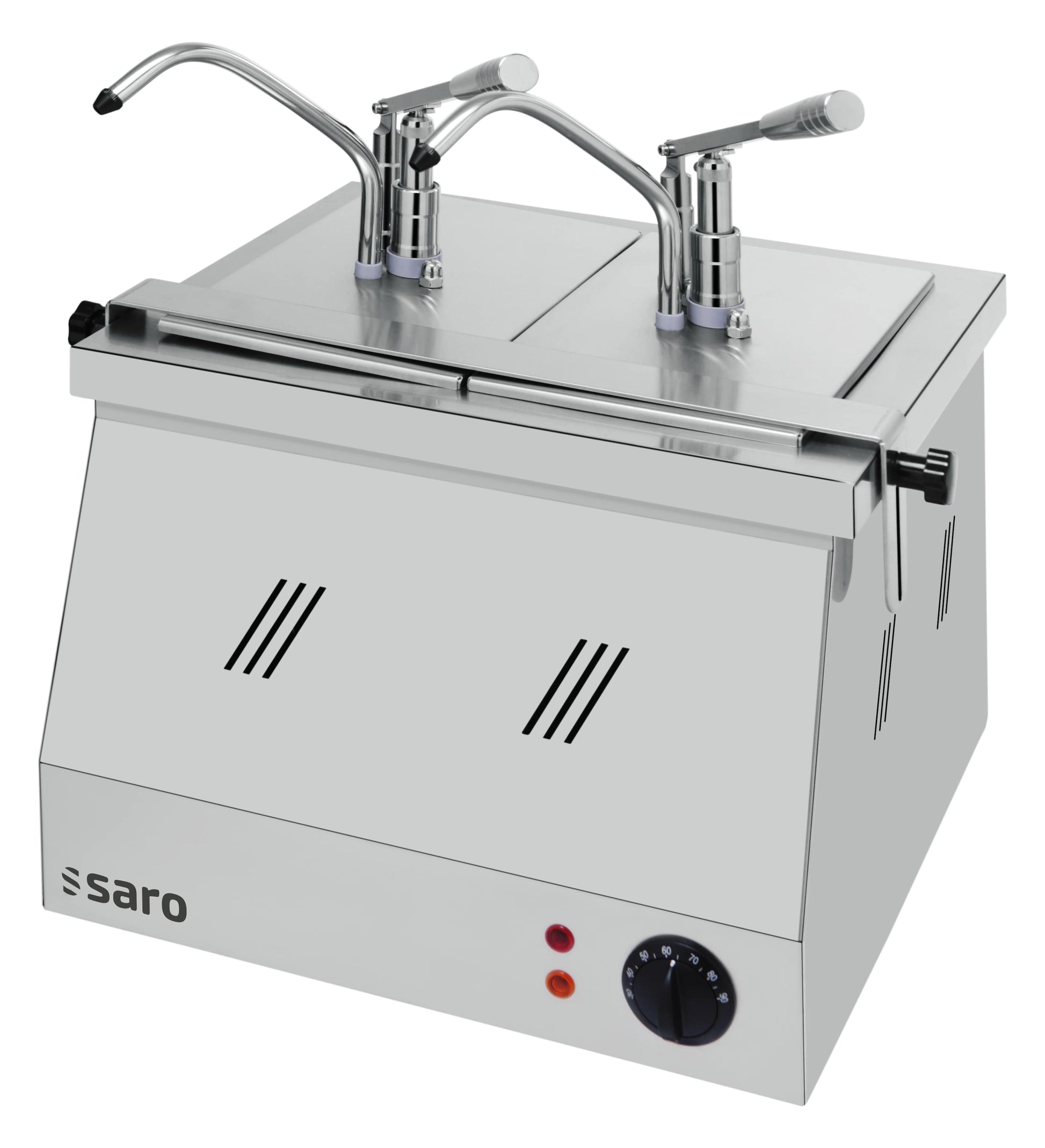 Bainmarie 2X1/4 GN 200 mit Dispenser  Modell BM-0214