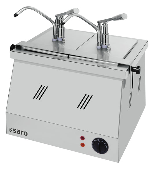 Bainmarie 2X1/4 GN 200 mit Dispenser  Modell BM-0214