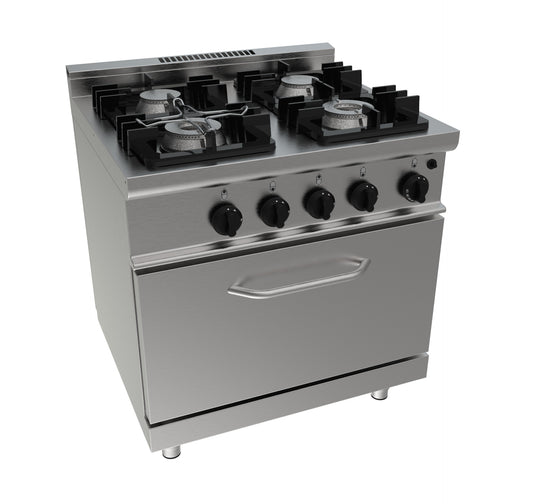 Gasherd mit Gasbackofen  Modell E7/KUPG4LO | Saro 423-1030 | Saro