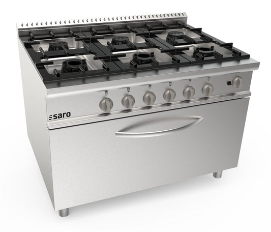 Gasherd + Gasofen 6 Brenner  Modell LQ / CUG6FM | Saro 423-8020 | Saro