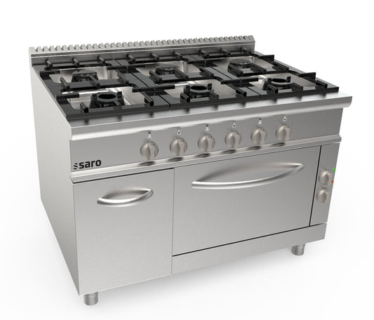 Gasherd + Elektroofen 6 Brenner  Modell LQ / CUG6NE | Saro 423-8030 | Saro