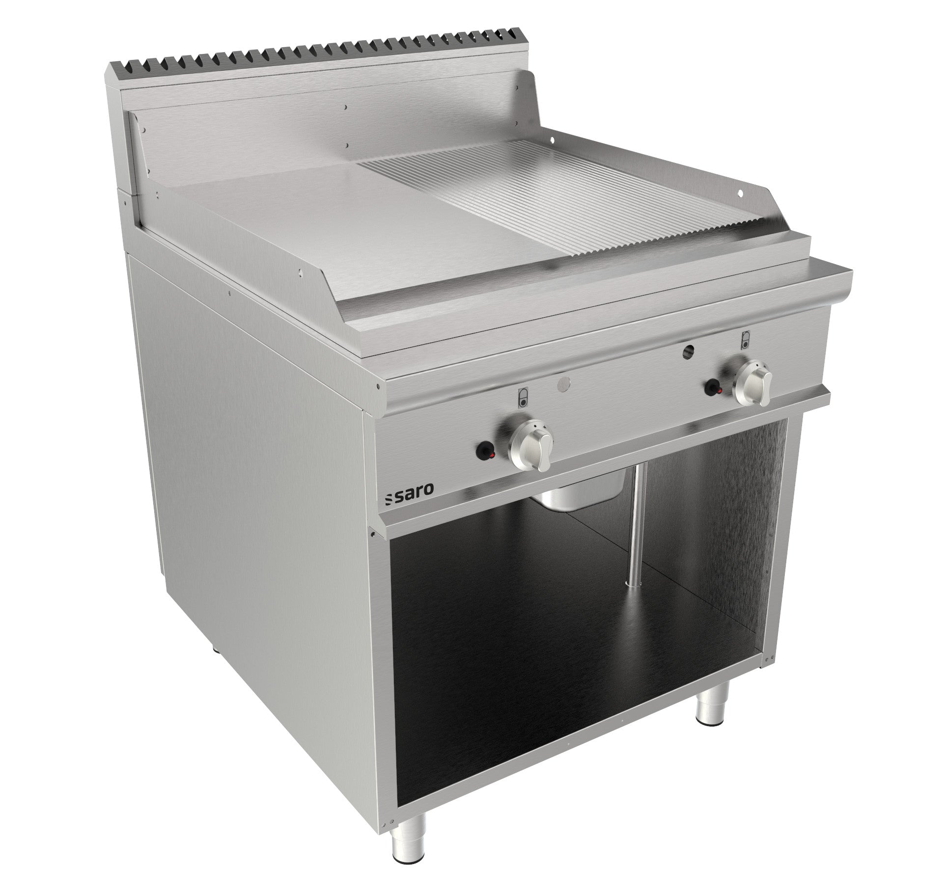 Gasgriddleplatte 800 mm breit Standgerät 1/2+1/2  Modell LQ / FTG4BAM | Saro 423-8645 | Saro