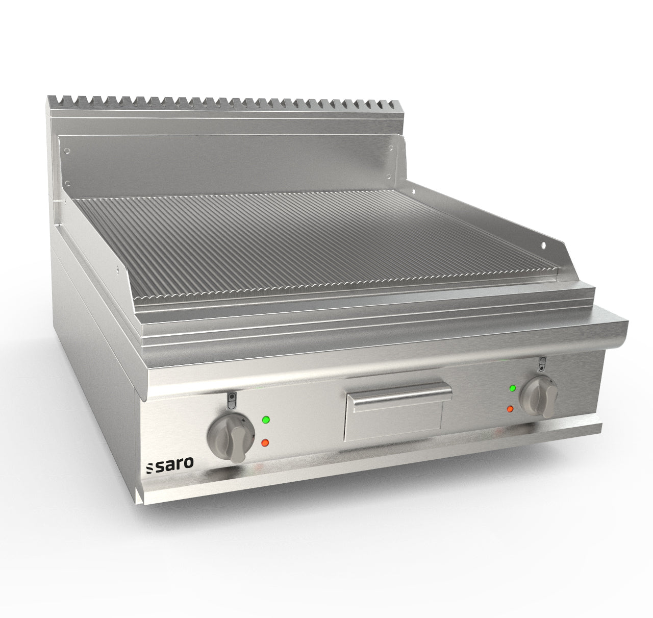 Elektrogriddleplatte 800 mm breit Tisch gerillt  Modell LQ / FTE4BBR | Saro 423-8715 | Saro