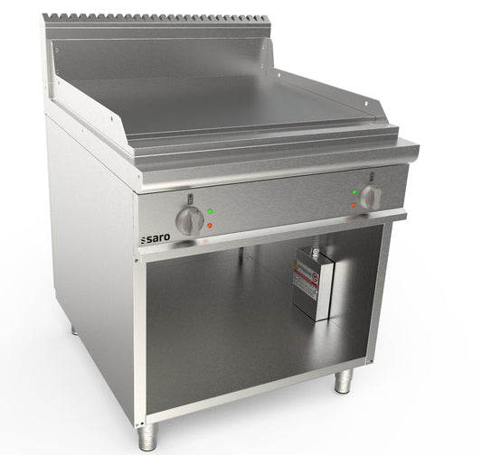 Elektrogriddleplatte 800 mm breit Stand glatt  Modell LQ / FTG4BAL | Saro 423-8735 | Saro