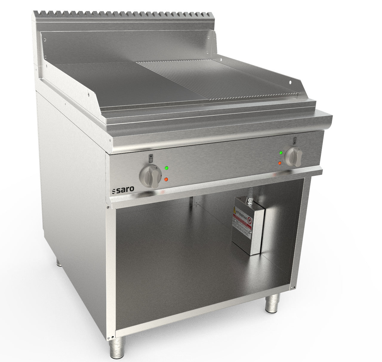 Elektrogriddleplatte 800 mm breit Stand 1/2+1/2  Modell LQ / FTG4BAM | Saro 423-8745 | Saro