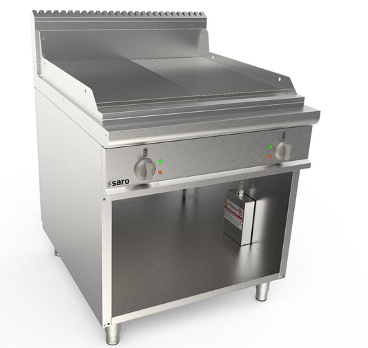 Elektrogriddleplatte 800 mm breit Stand 1/2+1/2  Modell LQ / FTG4BAM | Saro 423-8745 | Saro