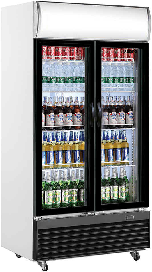 Getränkekühlschrank 2-türig mit Werbetafel,  Modell GTK 800 | Saro 437-1015 | Saro