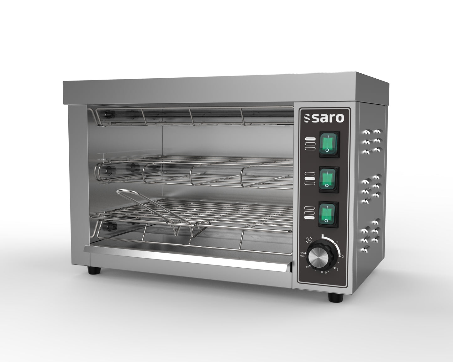 Doppelter Quarzröhren-Toaster - Seitenansicht
