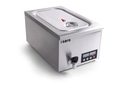 Saro Sous-Vide Garer SALERNO weiß aus Edelstahl mit Deckel und Digitalanzeige