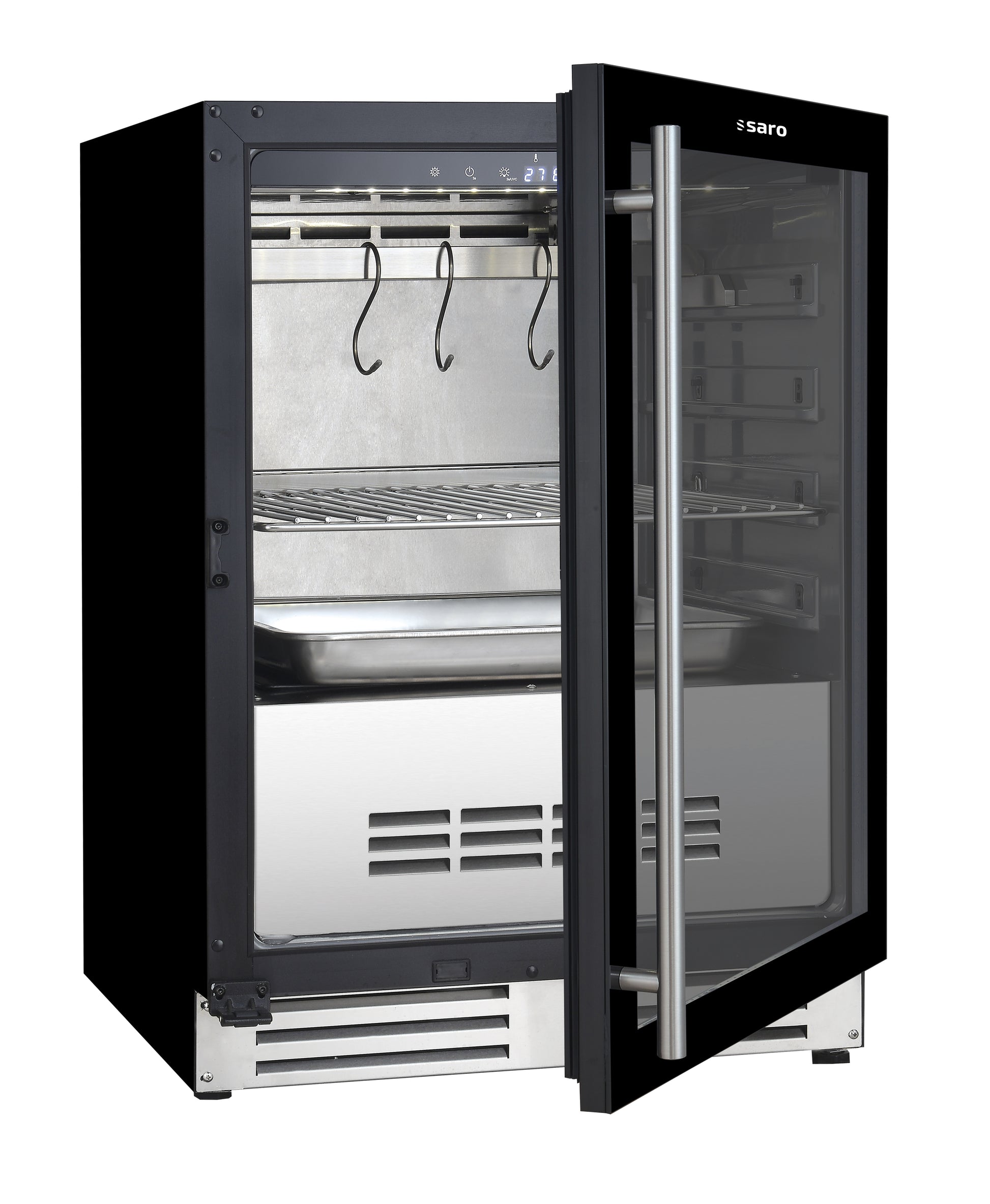 Dry-Aging Reifeschrank mit Tank, - Seitenansicht