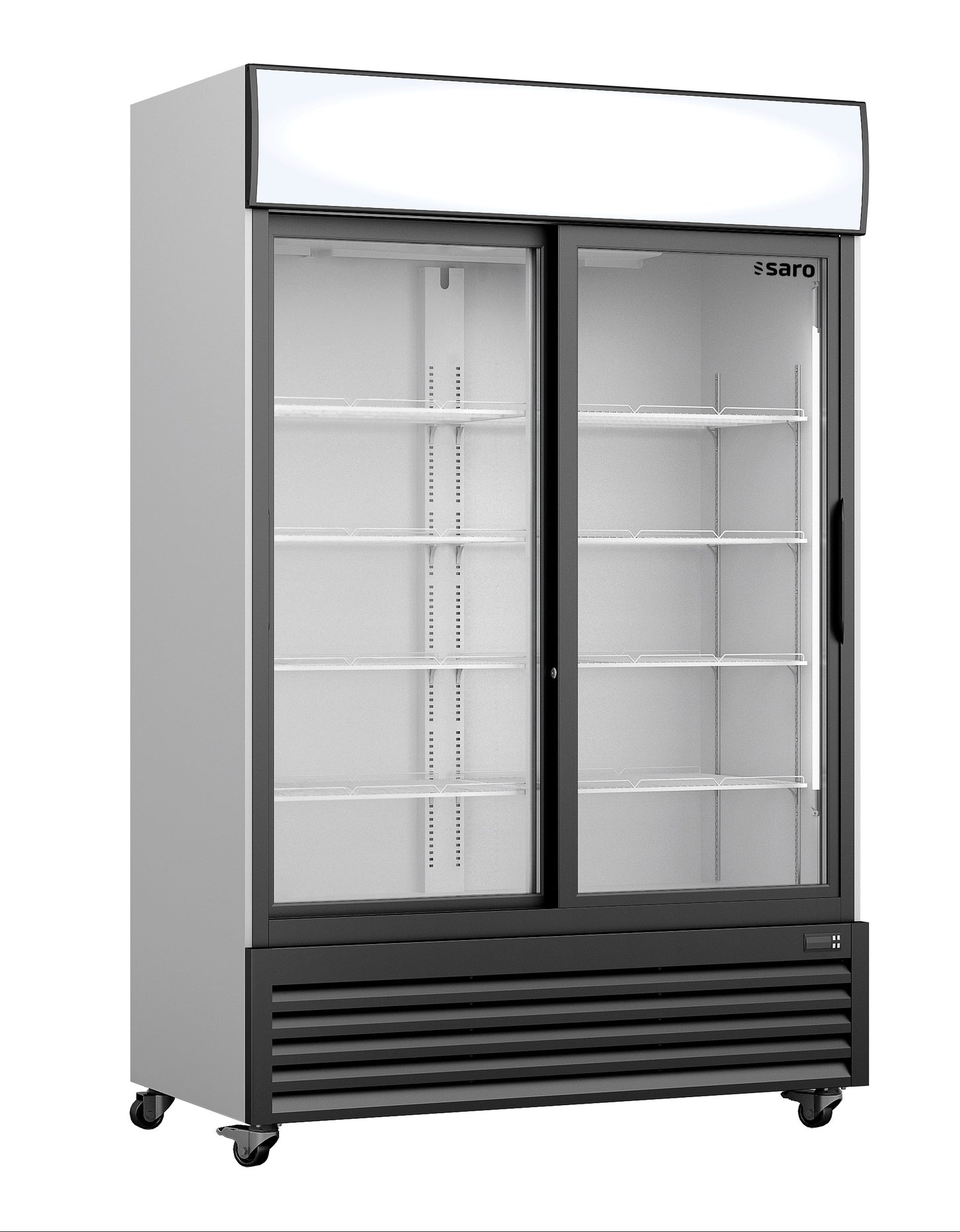 Kühlschrank mit Glasschiebetüren + Werbetafel,  Modell GTK 700 SD | Saro 453-10075