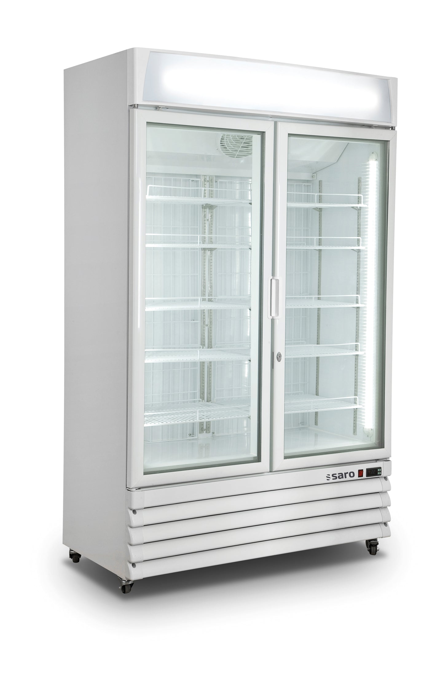 Tiefkühlschrank mit 2 Glastüren,  Modell D 800 - weiß | Saro 453-1009