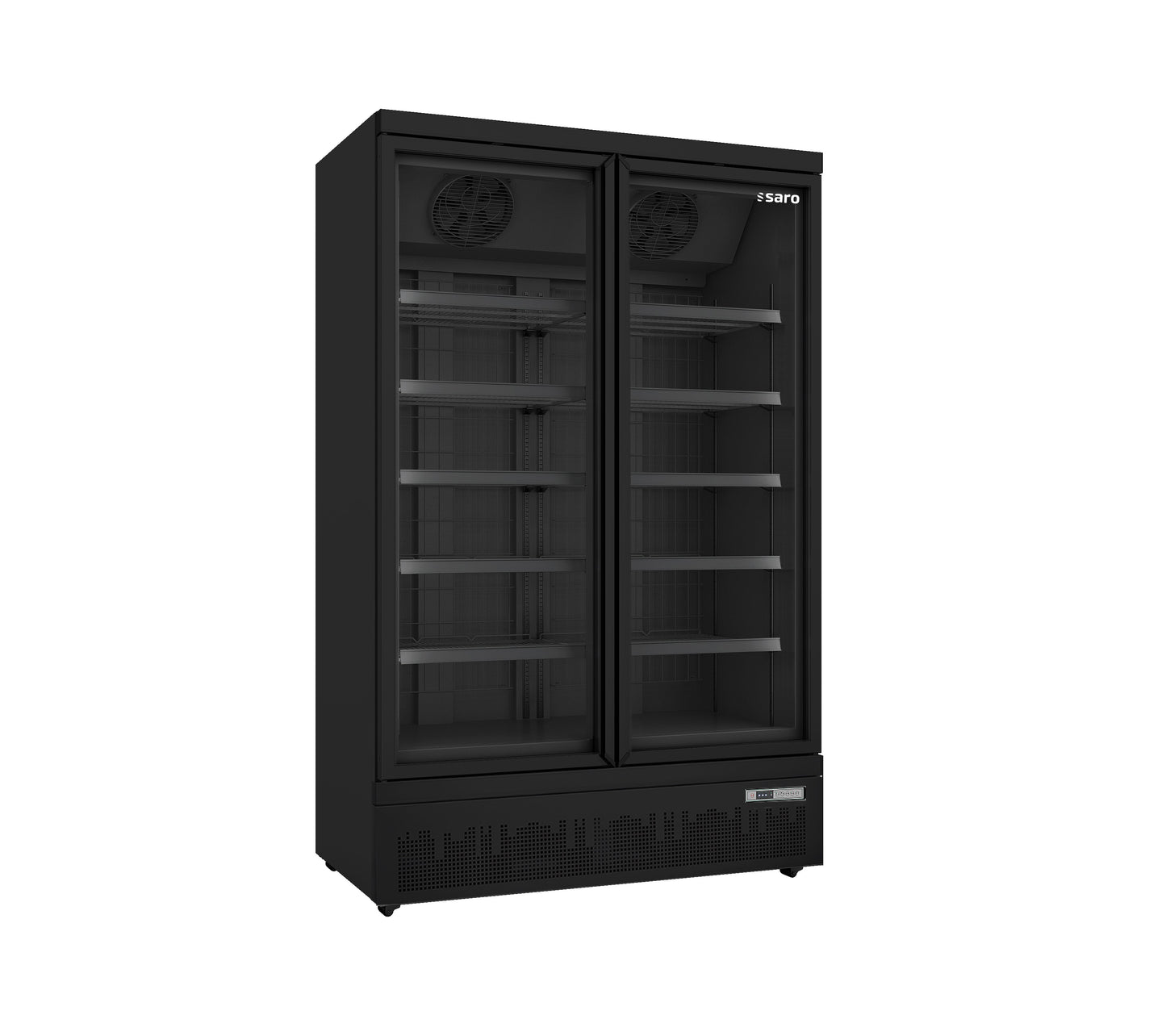 Tiefkühlschrank mit 2 Glastüren,  Modell GTK 930 PRO - schwarz | Saro 453-1124