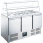 Saladette, 3 Türen, mit Glasaufsatz,  Modell ES 903 G | Saro 465-1090