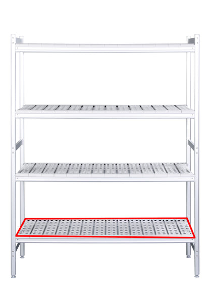 Alu- Regalboden mit Kunstoffrosten 373x532mm