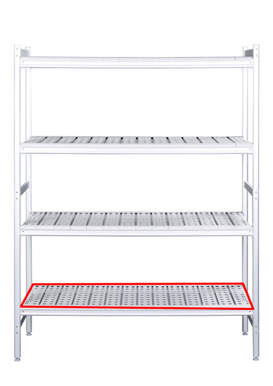 Alu- Regalboden mit Kunstoffrosten 373x974mm