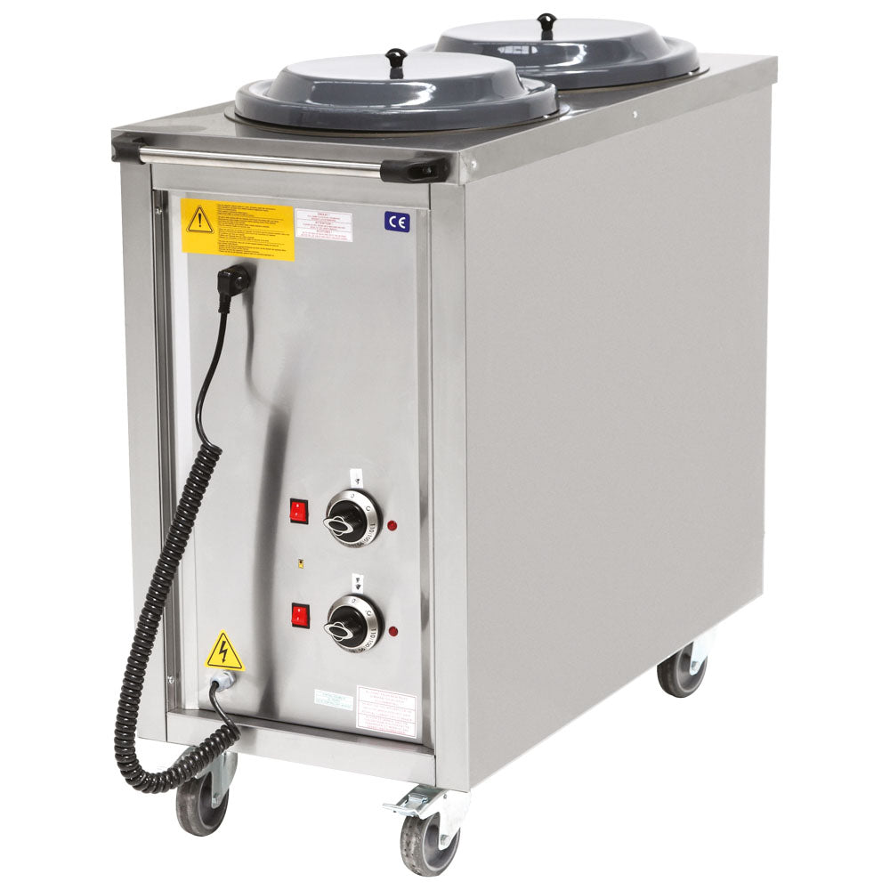 Tellerspenderwagen beheizt für 2x 50 Teller Ø240-320 mm — Virtus 5001E