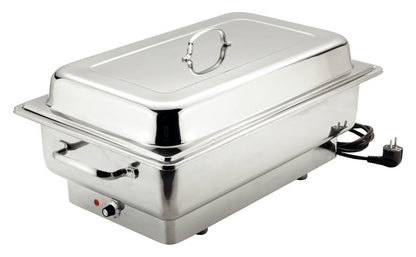 Elektrisches Chafing Dish aus Edelstahl mit Deckel und Wasserbad-Funktion