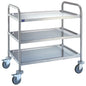 Service-Wagen in Edelstahl mit 3 Ebenen 780x430 mm — Virtus 5014