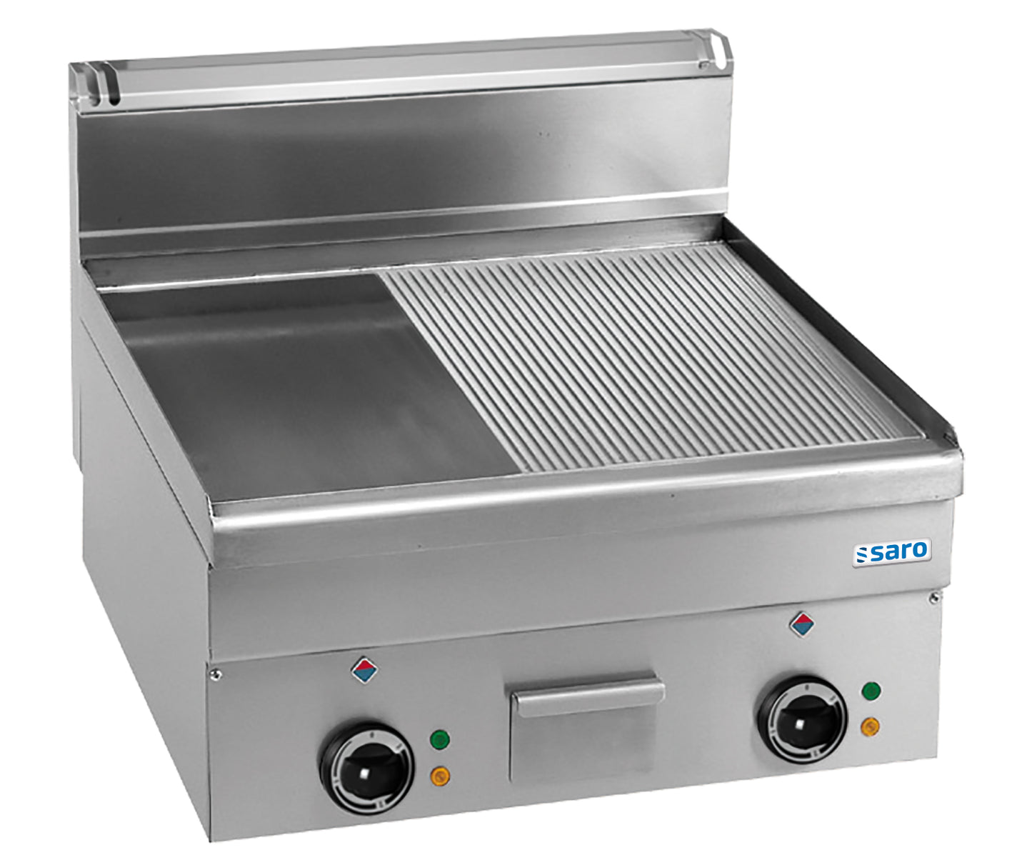 Elektrogrillplatte 1/2 glatt 1/2 gerillt Tischmodell EFT66LR | Saro 504-1120 | Saro