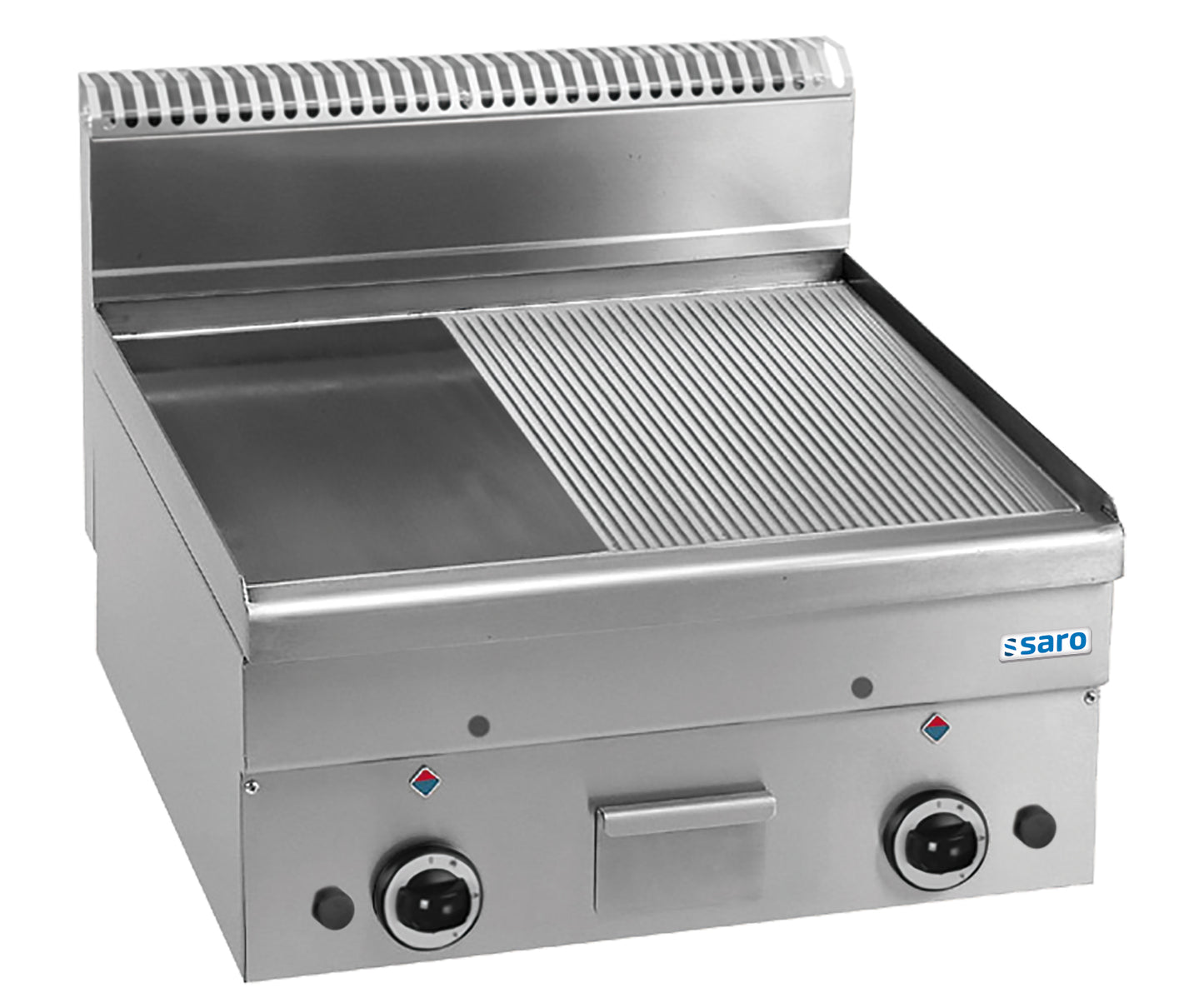 Gasgrillplatte 1/2glatt 1/2gerillt Tischmodell GFT66LR | Saro 504-1145 | Saro