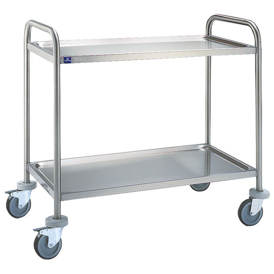 Service-Wagen aus Edelstahl mit 2 Ebenen 780x430 mm — Virtus 5041