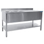 Spültisch 2 Becken, links - B 1400 x T 600 mm | Saro 600-2540L