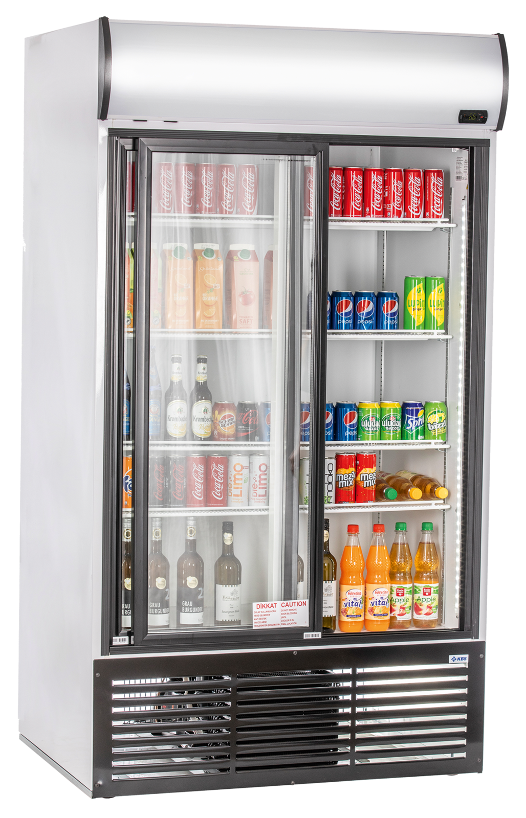Glastürkühlschrank KBS 1250 GDU mit Schiebetüren | KBS 60212 - Ansicht 4 | KBS Gastrotechnik
