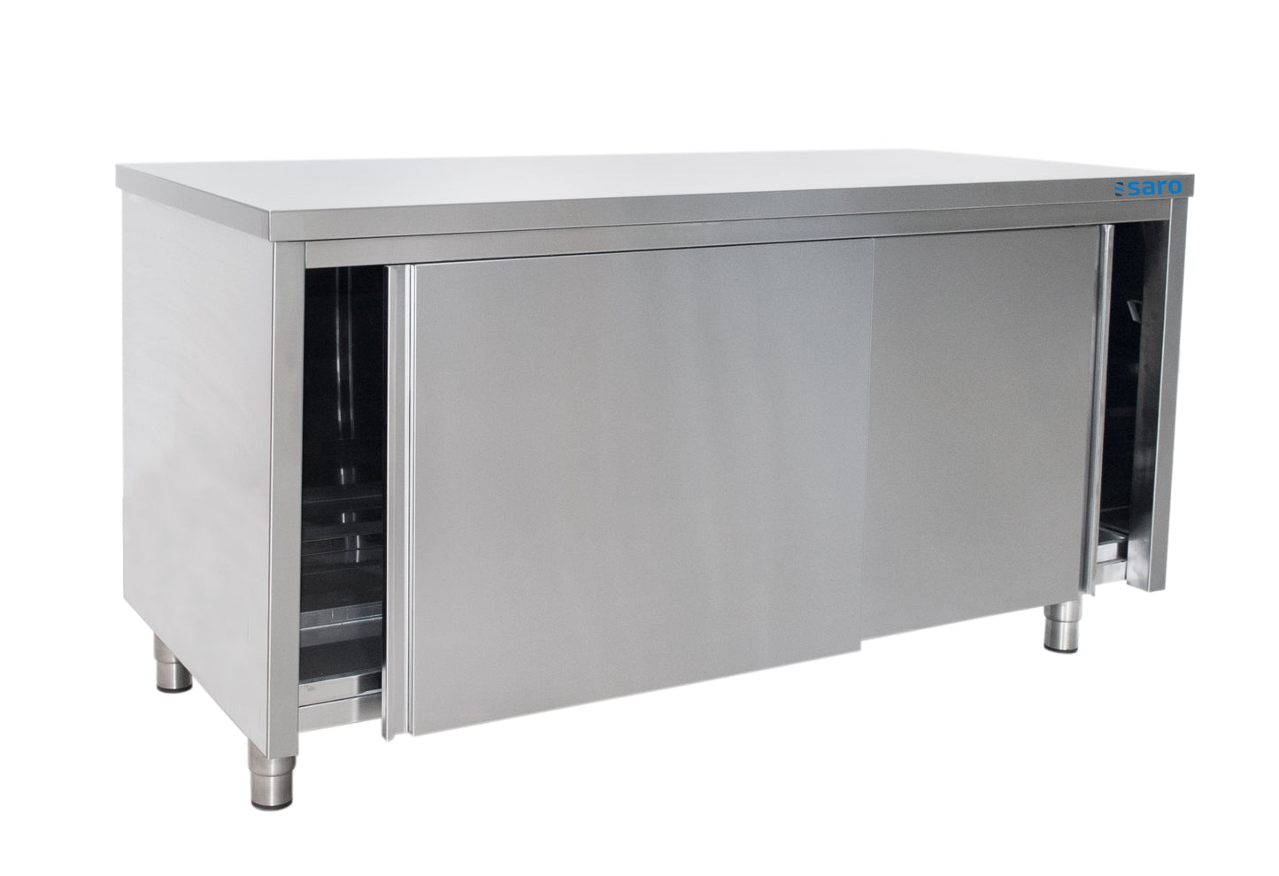 Edelstahlschrank Schiebetür - 700 mm Tiefe, Breite 1600mm