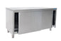 Edelstahlschrank Schiebetür - 700 mm Tiefe, Breite 1800mm