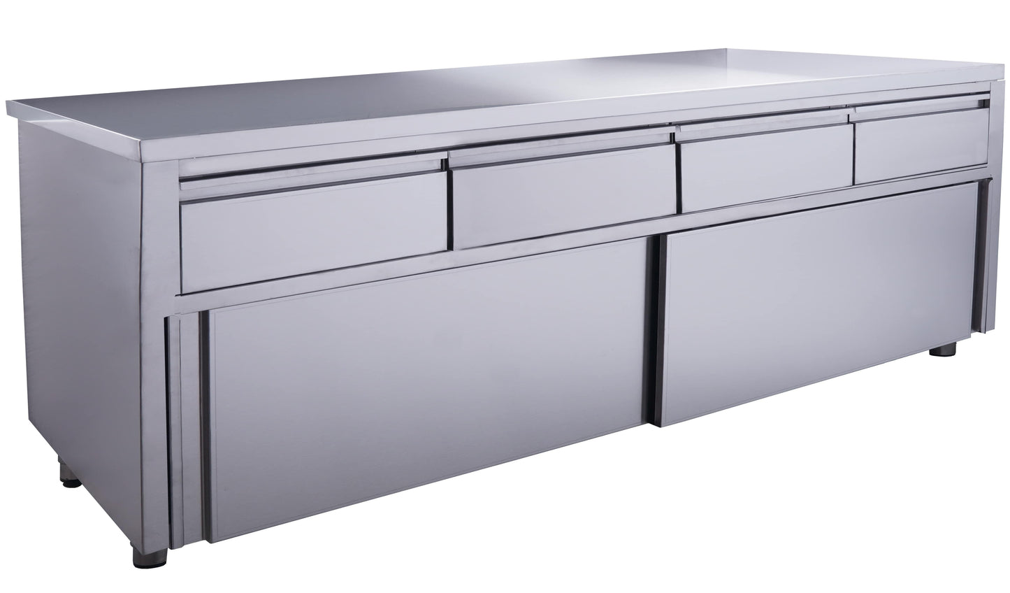 Schiebetürenschrank mit 4 Schubladen, 2000X700mm | Saro 700-2225