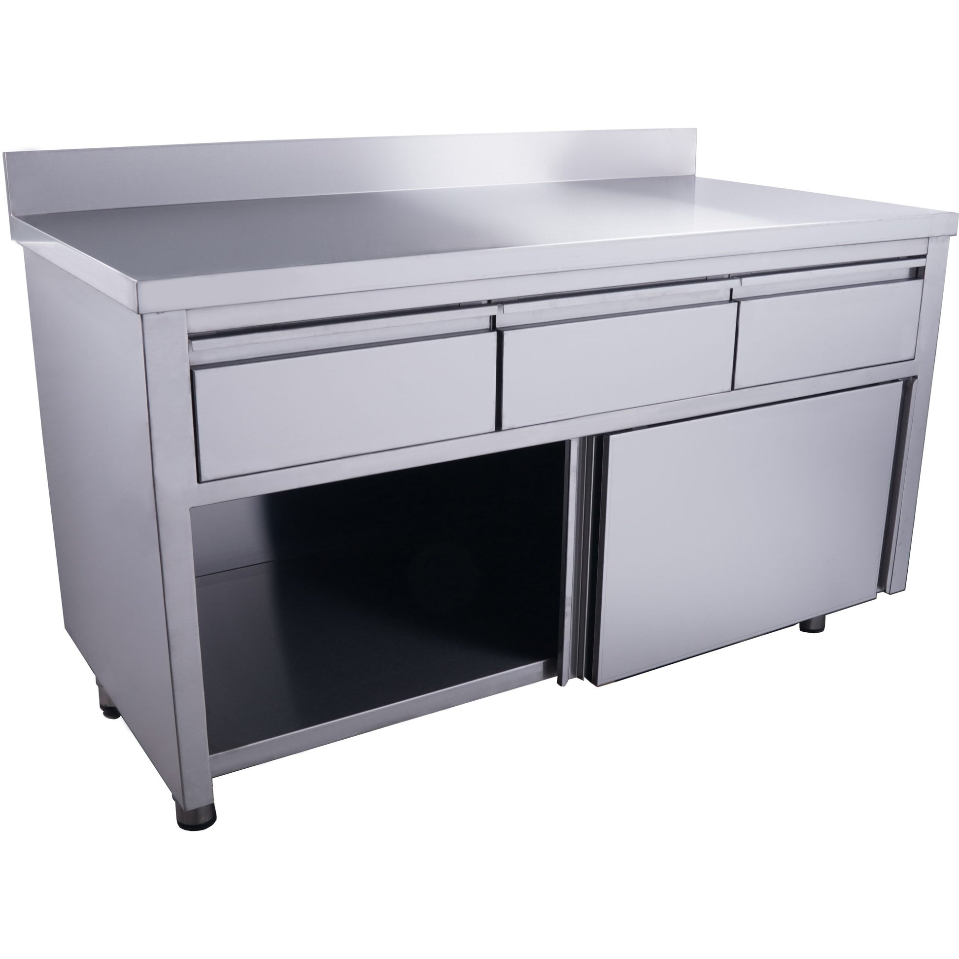 SARO Schiebetürenschrank mit 3 Schubladen und Aufkantung, 1400X700mm – Bild 3