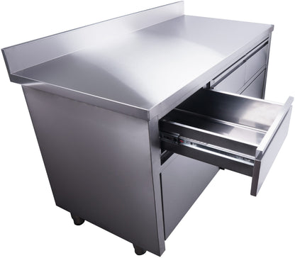 SARO Schiebetürenschrank mit 3 Schubladen und Aufkantung, 1400X700mm – Bild 4