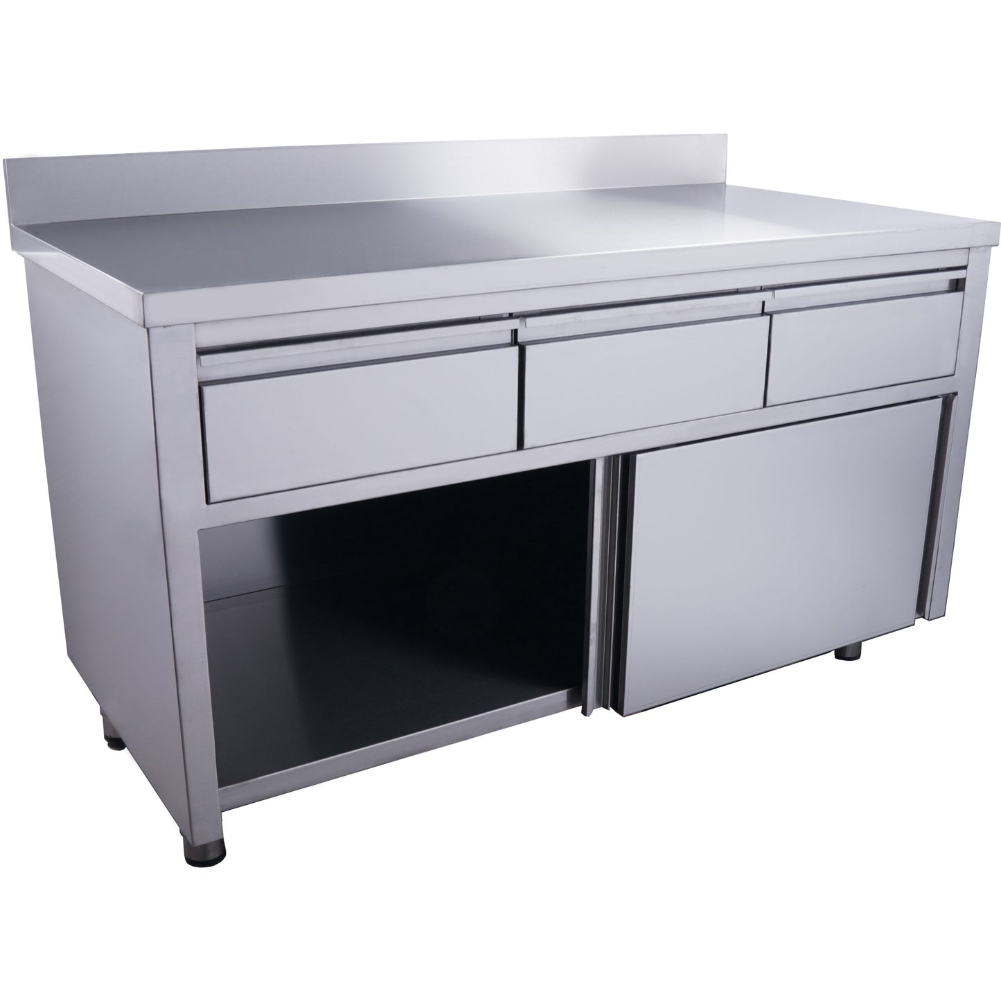 SARO Schiebetürenschrank mit 3 Schubladen und Aufkantung, 1600X700mm – Bild 3