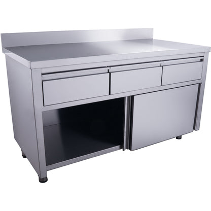 SARO Schiebetürenschrank mit 3 Schubladen und Aufkantung, 1600X700mm – Bild 3