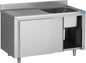 Spülschrank mit Schiebetüren 1200mm, 1 Becken rechts | Saro 700-2705
