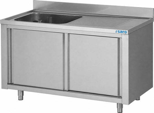 Spülschrank mit Schiebetüren 1200mm, 1 Becken links | Saro 700-2710 - Saro