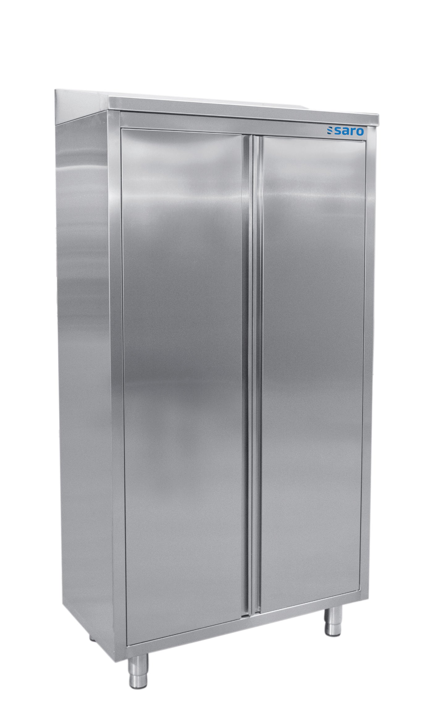 Edelstahlhochschrank 2 Flügeltüren Breite 1000mm | Saro 700-4005 | Saro