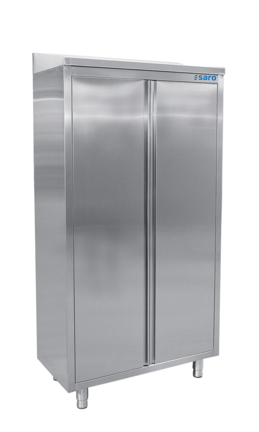 Edelstahlhochschrank 2 Flügeltüren Breite 1000mm | Saro 700-4005 | Saro
