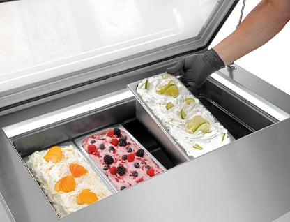 Eisvitrine 4x6,5L-F | Bartscher 700248 - Bartscher