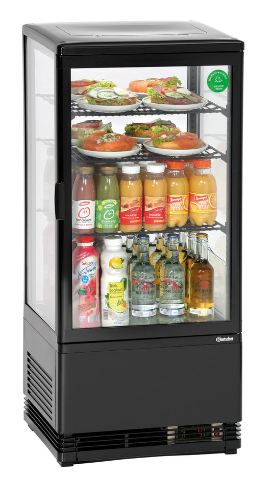 Mini-Kühlvitrine 78L, schwarz | Bartscher 700277G - Bartscher