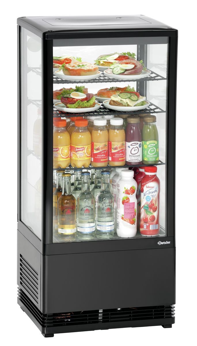 Mini-Kühlvitrine 78L, schwarz | Bartscher 700277G - Bartscher